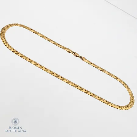Kaulaketju, pituus 40cm, leveys 4mm, 750,  Paino: 15,4 g
