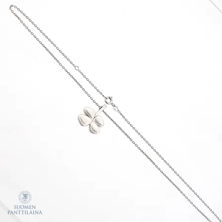 Kaulaketju ja riipus, ketjun pituus 42/45cm, riipuksen korkeus 28mm, 925,  Paino: 6,6 g