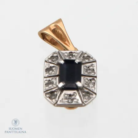 Kiviriipus timanteilla 10xn.0.005ct, korkeus 17mm, 585br,  Paino: 1,8 g