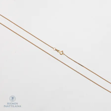 Panssarikaulaketju, pituus 42cm, leveys 1mm, 585,  Paino: 2,3 g
