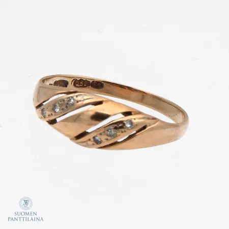 Timanttisormus 6xn.0.005ct, koko 17, 585,  Paino: 1,8 g