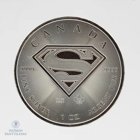 Hopearaha, Superman, nimellisarvo 5 CAD, Canada, 2016, 999,  Paino: 31,2 g