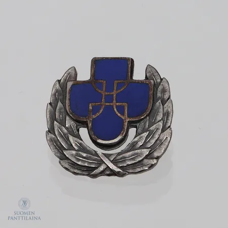 Suomen Kunnallisliitto ansiomerkki, leveys 19mm, 925,   Paino: 3,9 g