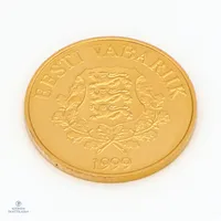 Kultaraha, Eesti, nimellisarvo 15,65 Krooni, 1999, 900,  Paino: 1,8 g