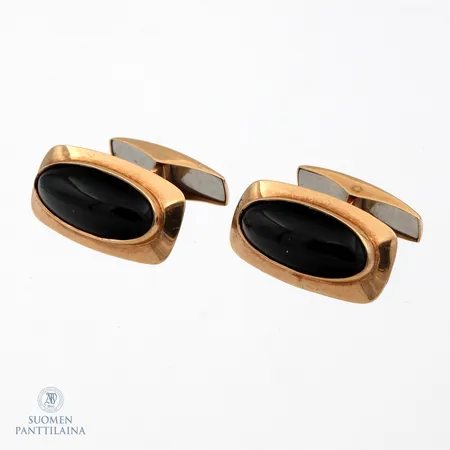 Kivikalvosinnapit, kaiverrettu, mitat 22x12mm, 585br,  Paino: 6,6 g
