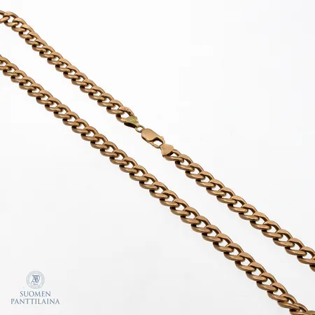 Panssarikaulaketju, pituus 47cm, leveys 7mm, 585,  Paino: 25,4 g