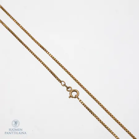 Panssarikaulaketju, pituus 60cm, leveys 1mm, 585,  Paino: 7,8 g