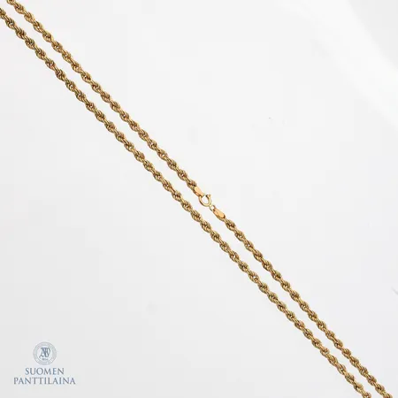Cordell-kaulaketju, pituus 81cm, leveys 4mm, käytöstä aiheutuneita painaumia, 750,  Paino: 10,1 g