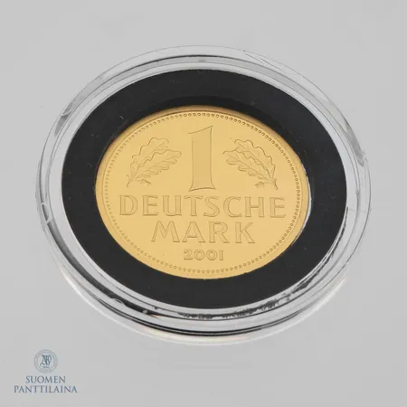 Kultaraha, 1 Deutche mark, 2001, Saksa, 999,  Paino: 12 g