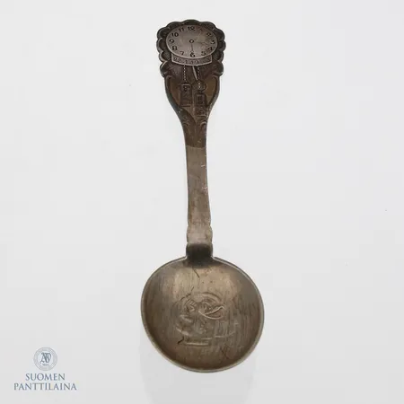 Kummilusikka, pituus 140mm, kaiverrettu, 813,  Paino: 27,9 g