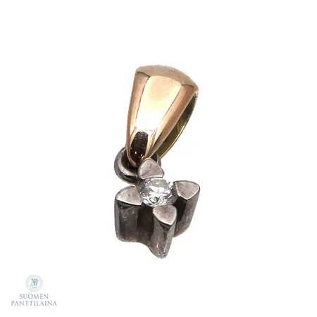Timanttiriipus 1xn.0.04ct, korkeus 17mm,  585,  Paino: 1 g