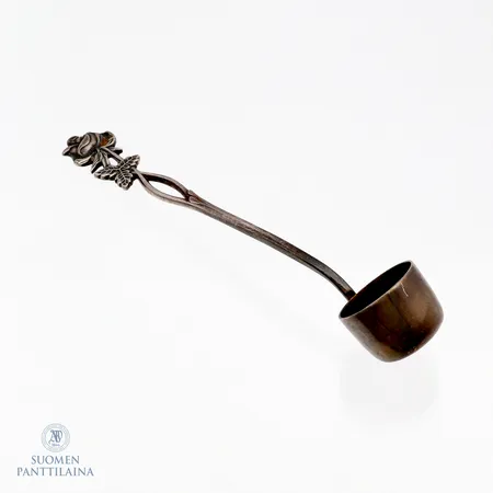Otinlusikka, Ruusu, pituus 115mm, vuodelta 1950, Turku, Auran Kultaseppä, 813,  Paino: 12,9 g