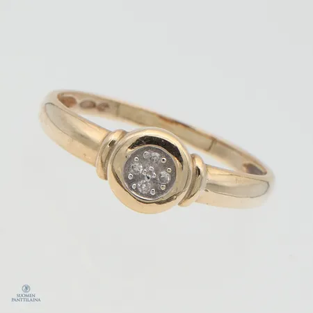 Timanttisormus 4xn.0.005ct, koko 17, 585,  Paino: 1,7 g