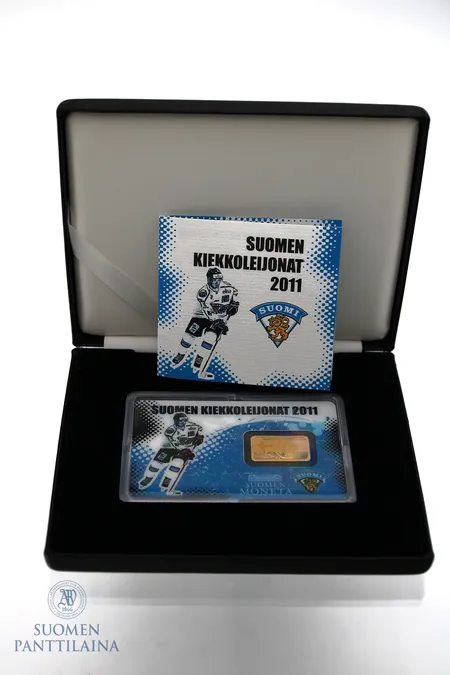 Kultaharkko Suomen Kiekkoleijonat 2011, omassa laatikossa, 999,  Paino: 2,5 g