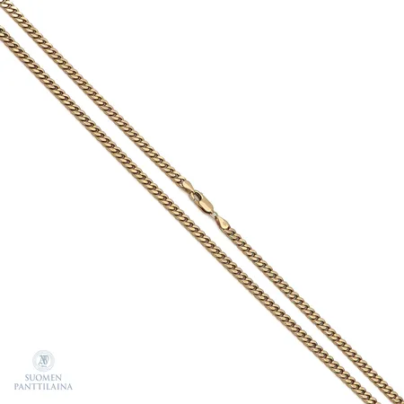 Panssarikaulaketju, leveys 4mm, pituus 50,5cm, 585 Paino: 27,5 g