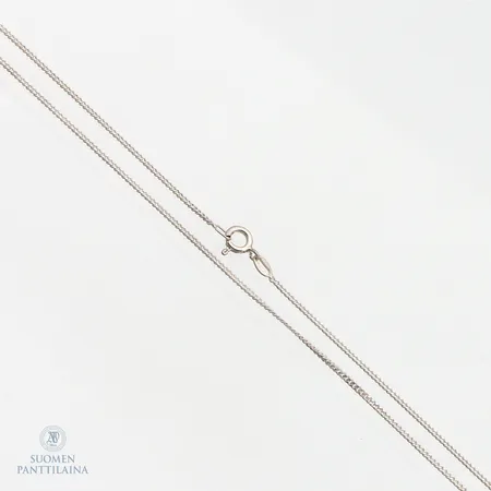 Panssarikaulaketju, pituus 42cm, leveys 1mm, 925,  Paino: 2,4 g