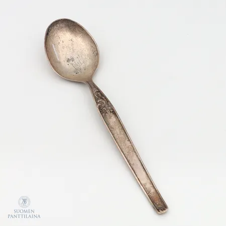 Perunalusikka, käytön jälkiä ja kulumaa, Bruckmann, pituus 220mm, 925,  Paino: 94,2 g