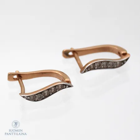 Kivikorvakorut, korkeus 14mm, 585br,  Paino: 1,9 g