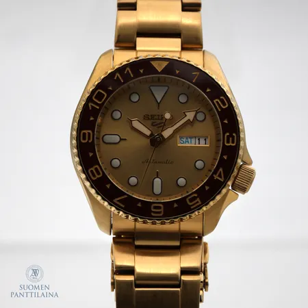 Teräsrannekello SEIKO 5 SPORT automaatti, ref. 4R36-08E0, rungon Ø43mm, rannekkeen pituus 200mm