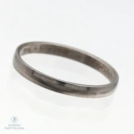 Sileä sormus, kaiverrettu, koko 17, 950 platina, 