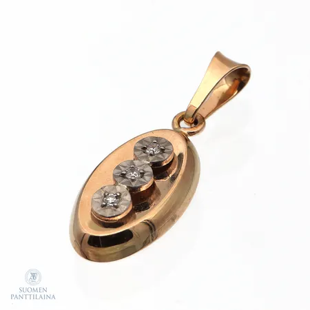 Timanttiriipus 3xn.0.005ct, korkeus 24mm, 585,  Paino: 1 g