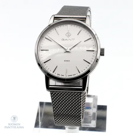 Teräsrannekello Gant, quartz, rungon Ø 32mm, rannekkeen pituus säädettävissä, mukana laatikko