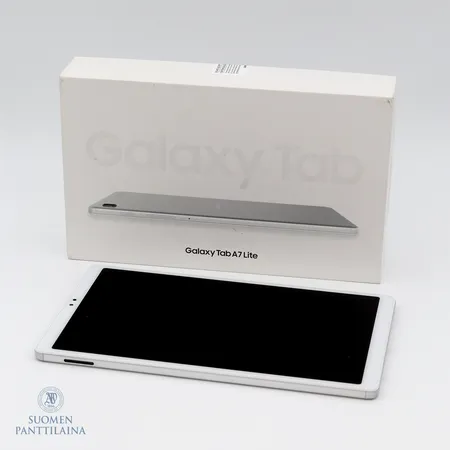 Tabletti Samsung Galaxy Tab A7 Lite LTE 8,7", SM-T225, 32GB. Korttipaikan kansi puuttuu.  