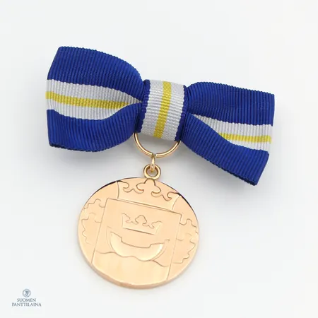 Helsinki-mitali, korkeus 56mm, Ø 31mm, 750br, Paino: 34,8 g Paino: 34,8 g