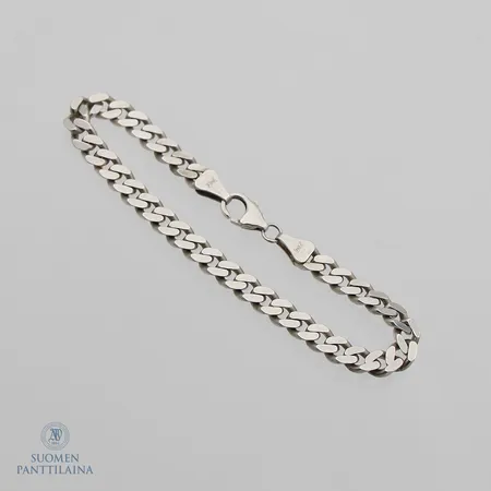 Panssariranneketju, pituus 197mm, leveys 6mm, 925,  Paino: 13,9 g