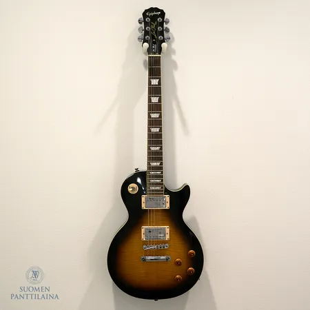 Sähkökitara, Epiphone model Les Paul Standard, sarjanumero EE070403915, pehmeä laukku Ei lähetetä