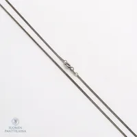 Panssarikaulaketju, pituus 44cm, leveys 1mm, 925,  Paino: 2,6 g