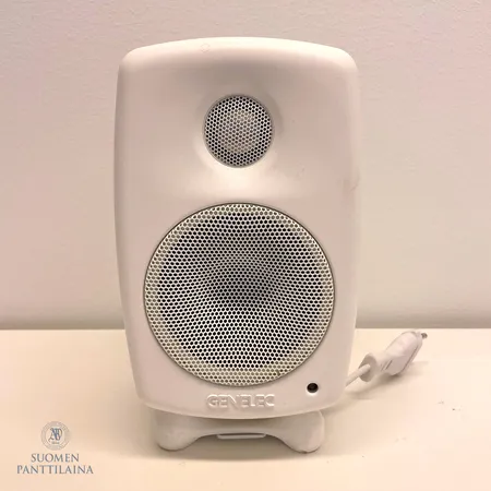 Aktiivikaiutin Genelec G One B, ostokuitti 2021, laatikko.