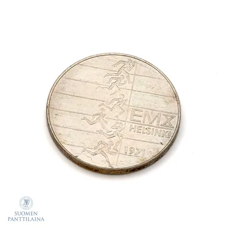 Juhlaraha, EMX Helsinki 1971, nimellisarvo 10mk, 500,  Paino: 24,1 g