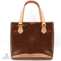 Käsilaukku Louis Vuitton Vernis Houston bronze, koko 30cm x 25cm, LM0031, mukana säilytyspussi