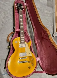 Sähkökitara Gibson Custom 1957 Historic Les Paul Goldtop Reissue VOS, S:N 781055, aitoustodistus, alkuperäinen kova laukku