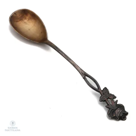 Sokerilusikka, Ruusu, kaiverrettu, pituus 126mm, 813,  Paino: 11,1 g