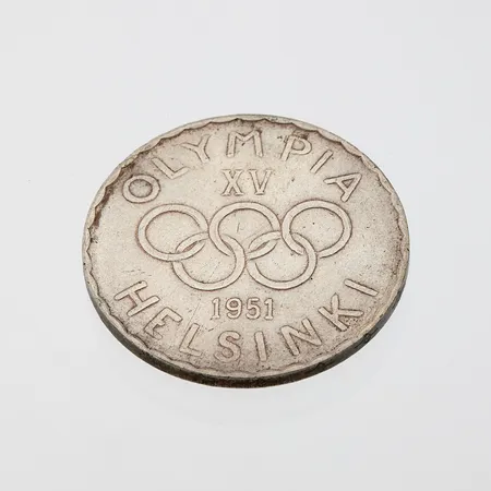 Olympiaraha Suomi, 500 markkaa, Olympia XV Helsinki 1951, 500, Paino: 12,2 g