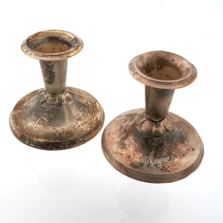 Kynttilänjalat, korkeus 72mm, kaiverrettu, 830br,  Paino: 133,9 g