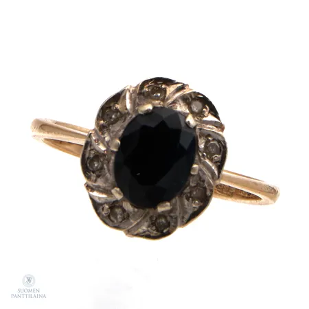 Diana-kivisormus timanteilla 8xn.0.005ct, koko 18, 585br,  Paino: 3,4 g