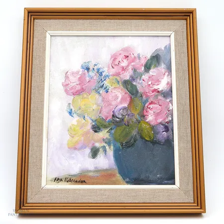 Öljyväri kankaalle, Signeeraus Irja Nikander, Puiset kehykset, koko 29x34cm, kehyksissä pientä kulumaa