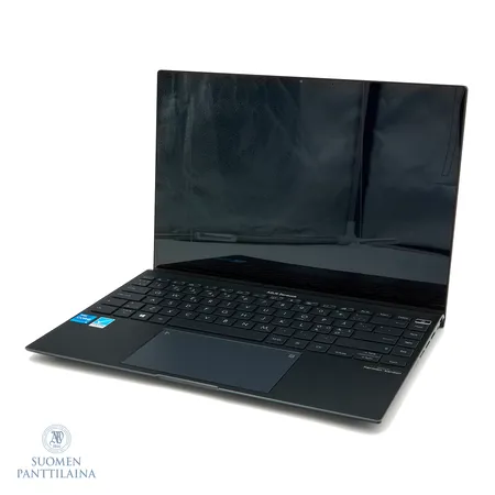 Kannettava tietokone, Asus ZenBook 14x OLED UX5401EA-PURE2X, 14" OLED 2880x1800 90Hz, kosketusnäyttö, Intel® Core i5-1135G7, 8Gt RAM, 512Gt M.2 NVMe SSD, 100w virtalähde, rungossa normaaleja käytön jälkiä, näytössä kaksi pientä jälkeä