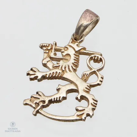 Suomi Leijona -riipus, korkeus 26mm, 925,  Paino: 2 g