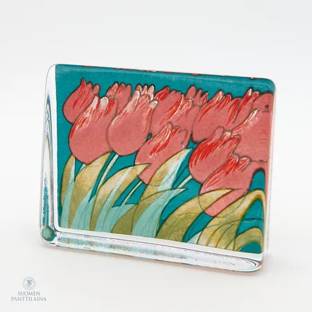 Lasikortti, Iittala, Tulppaanit, design Heljä Liukko-Sundström, 145x115mm