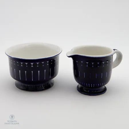 Sokerikko ja kermakko, Valencia, design Ulla Procope, Arabia, korkeudet 65-70mm