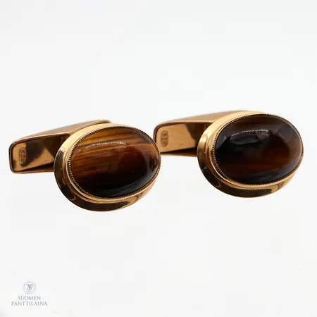 Tiikerinsilmä-kalvosinnapit, leveys 16mm, 585br,  Paino: 6,8 g