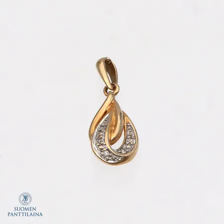 Timanttiriipus 5xn0.005ct vanhahiontaisia, korkeus 22mm, lenkissä pientä kulumaa, 585br, Paino: 1,2 g