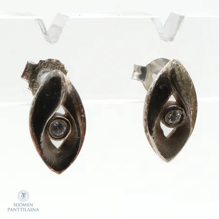 Kivikorvakorut, korkeus 12mm, 925br,  Paino: 1,6 g