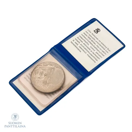 Juhlaraha, Urho Kekkonen 1975, nimellisarvo 10 mk, 500, Paino: 23,3 g