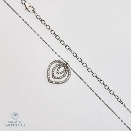 Kivikaulakoru, pituus 80cm, riipuksen korkeus 24mm, 925br, Paino: 6,3 g