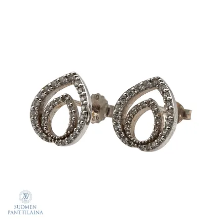 Kivikorvakorut, korkeus 13mm, 925br,  Paino: 2,6 g